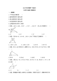 2023年中考数学一轮复习《全等三角形》课时练习（含答案）