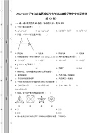 2022-2023学年山东省区域联考七年级上册数学期中专项提升模拟（AB卷）含解析