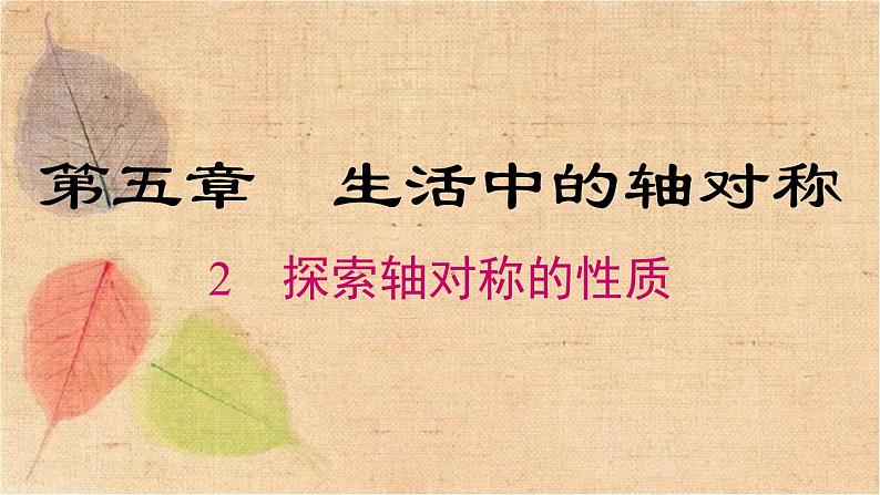 北师大版数学七年级下册 5.2 探索轴对称的性质 课件01