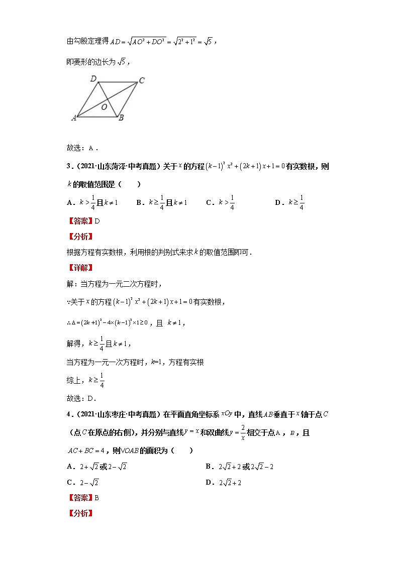  2022-2023 数学华师大版中考考点经典导学 考点06一元二次方程（解析版）第3页
