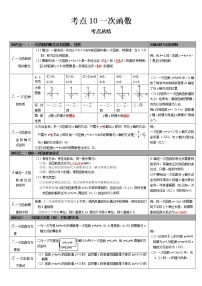 2022-2023 数学华师大版中考考点经典导学 考点10一次函数