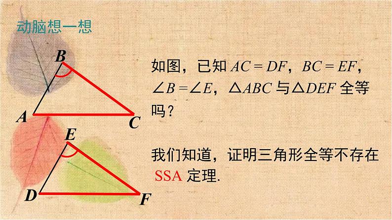 北师大版数学八年级下册 1.2 第2课时 直角三角形全等的判定 课件第5页