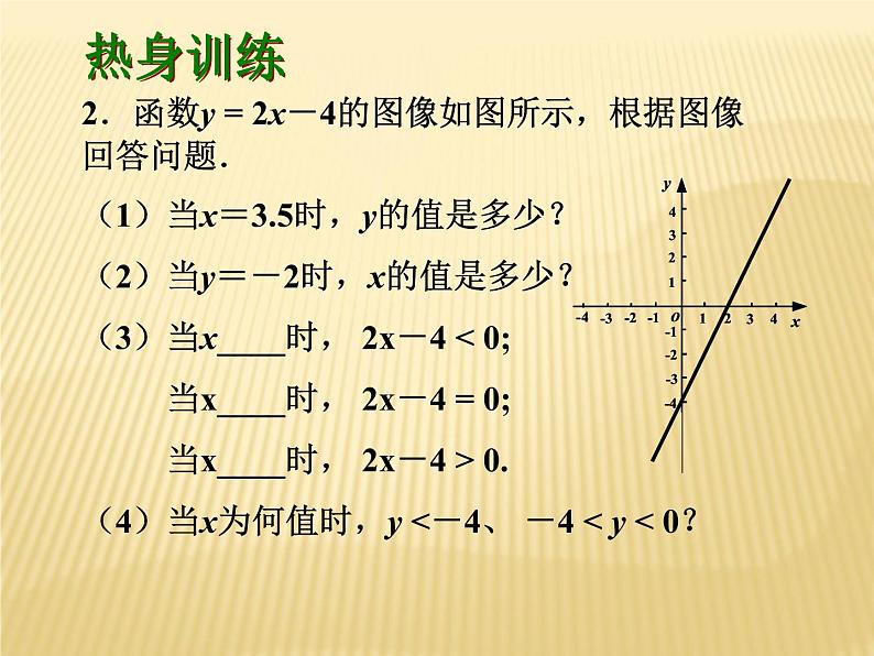 6.6 一次函数、一元一次方程和一元一次不等式 苏科版数学八年级上册课件1第4页