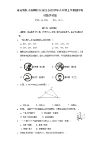 湖南省长沙市浏阳市2022-2023学年八年级上学期期中考试数学试卷（含答案）