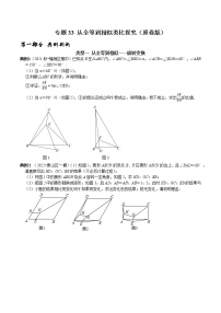 专题33 从全等到相似类比探究-2023年中考数学二轮复习核心考点专题提优拓展训练