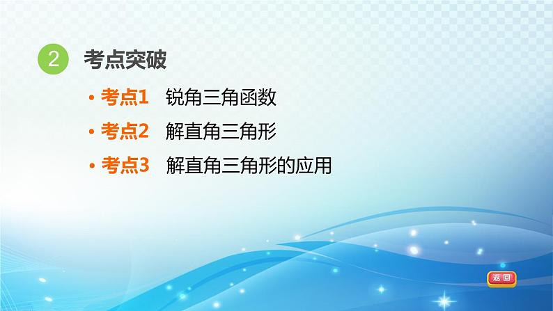 2023中考复习大串讲初中数学第20课时锐角三角函数与解直角三角形 课件(福建版)第4页