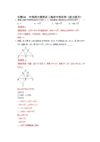 备战2023年中考数学一轮复习能力提升 专题02  中线四大模型在三角形中的应用(解析版)