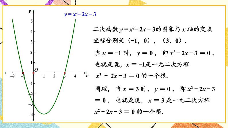 1.4 二次函数与一元二次方程的联系 课件＋教案03