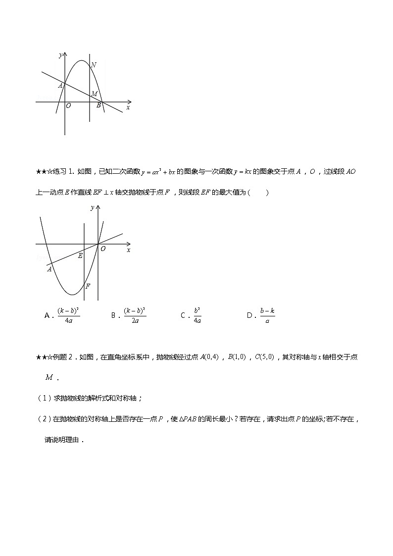 二次函数-线段最值和面积问题-学生版第2页