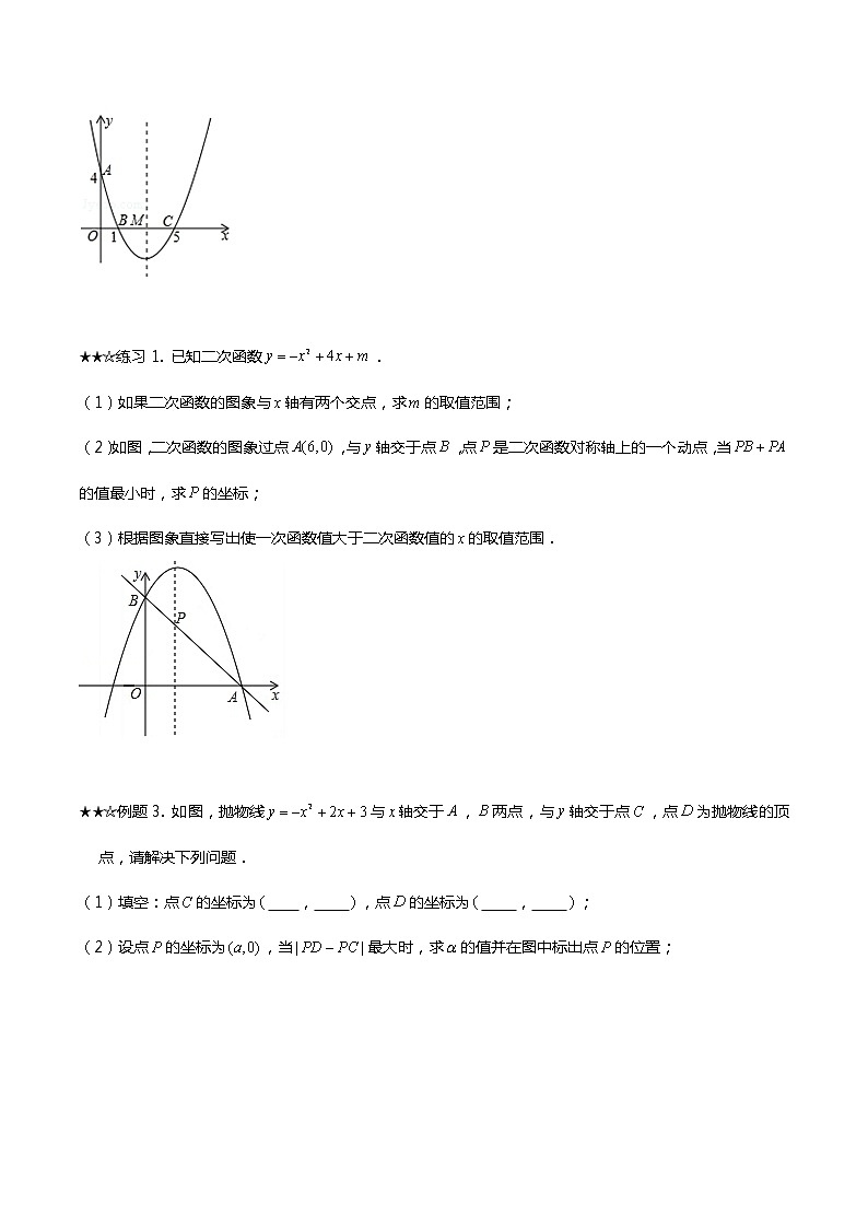 二次函数-线段最值和面积问题-学生版第3页