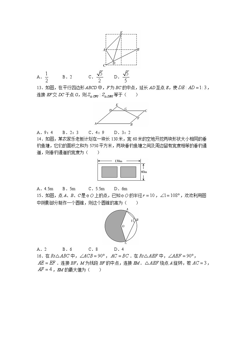 河北省辛集市2022-2023学年九年级上学期期末考试数学试题03