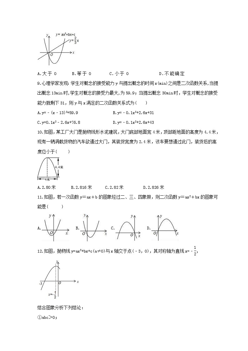 2023年浙教版中考数学一轮复习《二次函数》单元练习（含答案）第2页