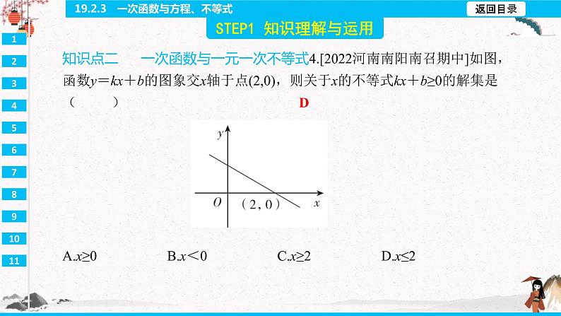 19.2.3　一次函数与方程、不等式  同步典型例题精讲课件06