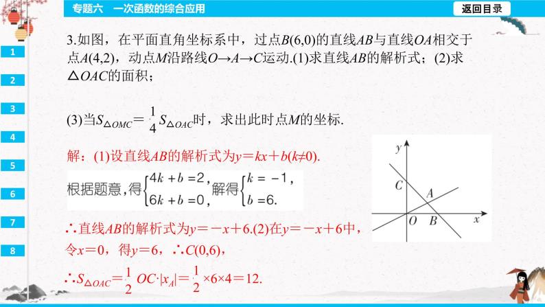 专题六一次函数的综合应用  同步典型例题精讲课件05