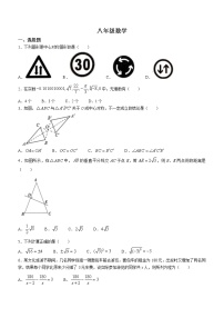 河北省石家庄地区2022-2023学年八年级上学期期末考试数学试题（含答案）