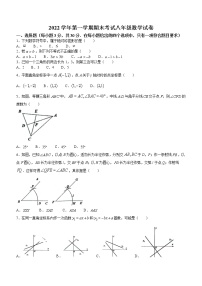 浙江省宁波市江北区2022-2023学年八年级上学期期末检测数学试题（含答案）