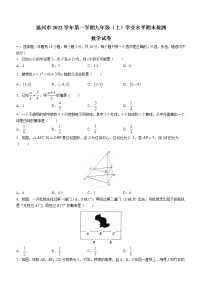 浙江省温州市2022-2023学年九年级上学期数学期末试题（含答案）
