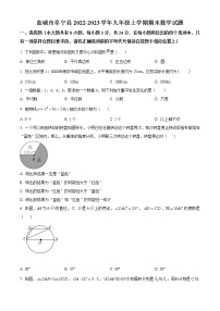 盐城市阜宁县2022-2023学年九年级上学期期末数学试题（含解析）