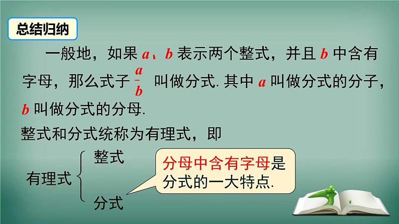 沪科版数学七年级下册 9.1 第1课时 分式的概念 课件第7页