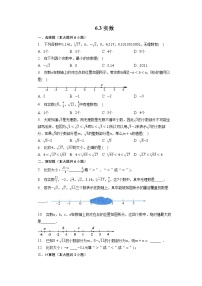 初中数学人教版七年级下册6.3 实数课时练习