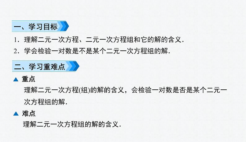 7.1 二元一次方程组和它的解 华师版七年级数学下册原创新授课件02