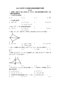 福建省泉州市安溪县2022—2023学年八年级上学期期末质量监测数学试卷