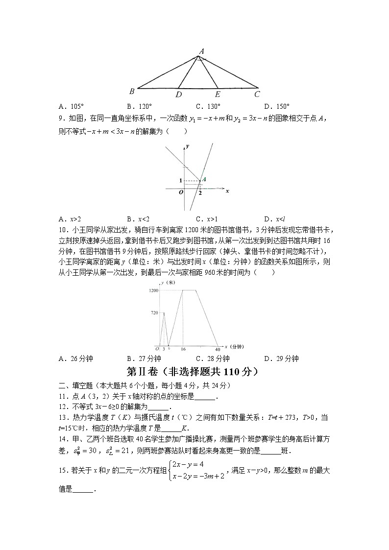 山东省济南市历下区2022-2023学年八年级上学期期末数学试题第2页