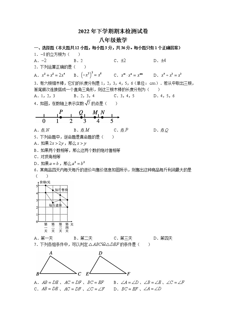 湖南省衡阳市常宁市2022-2023学年八年级上学期期末考试数学试题01