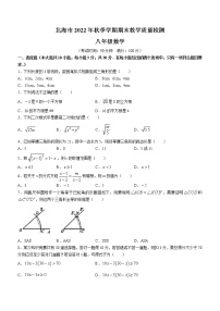 广西壮族自治区北海市2022-2023学年八年级上学期期末数学试题（含答案）