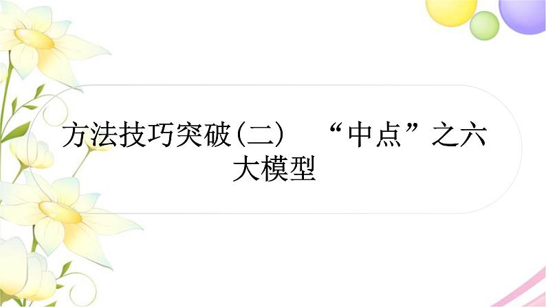 中考数学复习方法技巧突破(二)“中点”之六大模型作业课件第1页