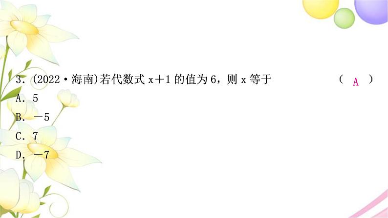 中考数学复习第二章方程(组)与不等式(组)第一节一次方程(组)及其应用作业课件04