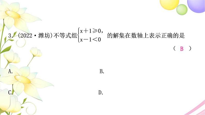 中考数学复习第二章方程(组)与不等式(组)第四节一元一次不等式(组)及其应用作业课件04