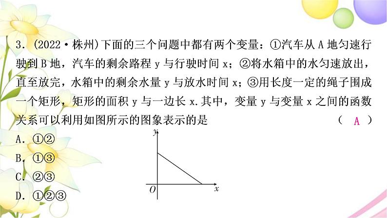 中考数学复习第三章函数第四节一次函数的实际应用作业课件第4页