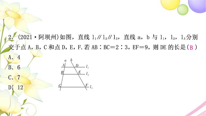 中考数学复习第四章三角形第五节图形的相似作业课件第3页