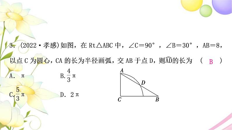 中考数学复习第六章圆第三节与圆有关的计算作业课件04