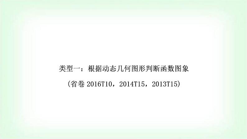 中考数学复习重难点突破一：根据动态几何图形判断函数图象教学课件02