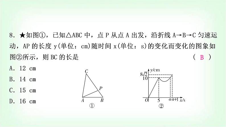 中考数学复习重难点突破二：根据几何图形中的动点运动的函数图象进行计算教学课件07