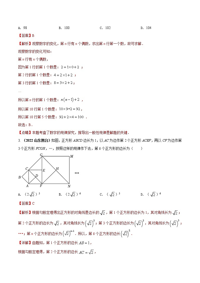 【中考二轮专题复习】2023年中考数学全国通用专题备考试卷——专题06 数式图坐标规律问题（原卷版+解析版）02