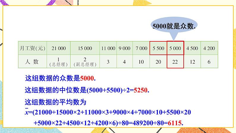 6.1.3 众数 课件第5页