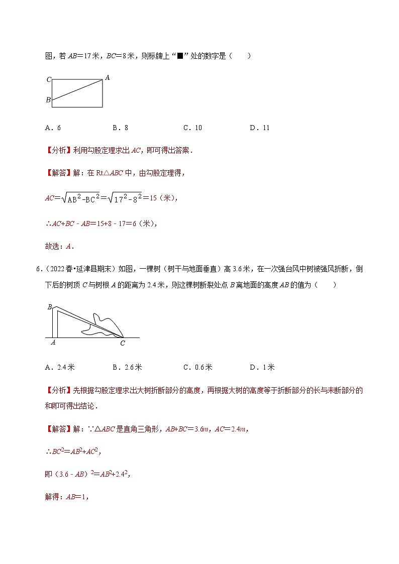 专题17.2勾股定理的逆定理专项提升训练（解析版）【人教版】第3页