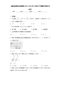 福建省莆田市荔城区2022-2023年七年级下学期数学期中考试卷