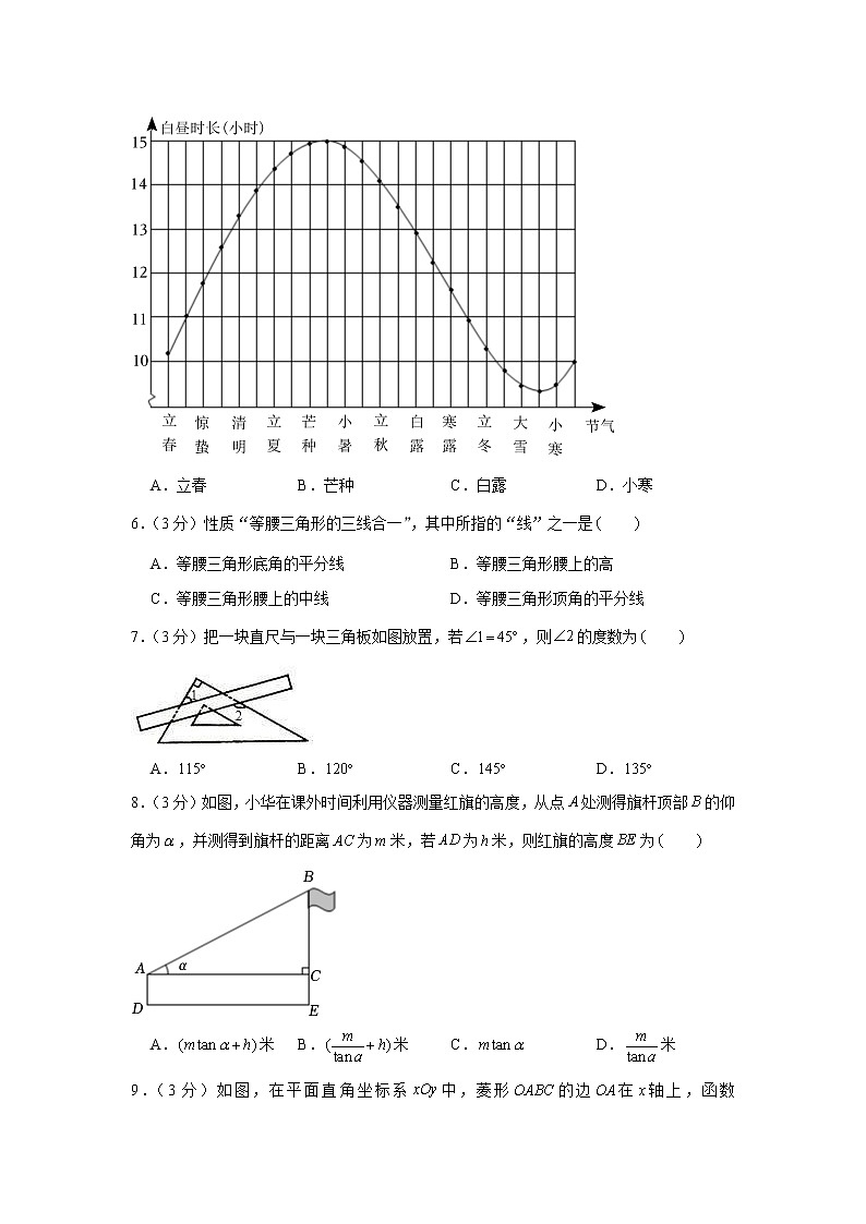 2022年浙江省金华市婺城区中考数学模拟试卷（一）第2页
