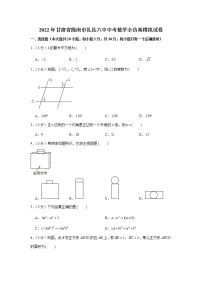 2022年甘肃省陇南市礼县六中中考数学全仿真模拟试卷