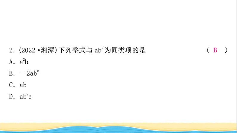 中考数学复习第一章数与式第三节代数式、整式与因式分解作业课件第3页