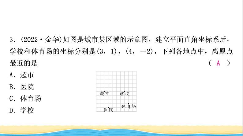 中考数学复习第三章函数第一节平面直角坐标系与函数作业课件第4页