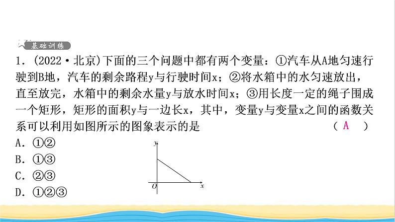 中考数学复习第三章函数第三节一次函数的实际应用作业课件第2页