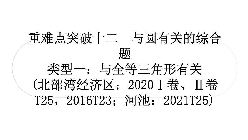 中考数学复习重难点突破十二与圆有关的综合题类型一与全等三角形有关教学课件01