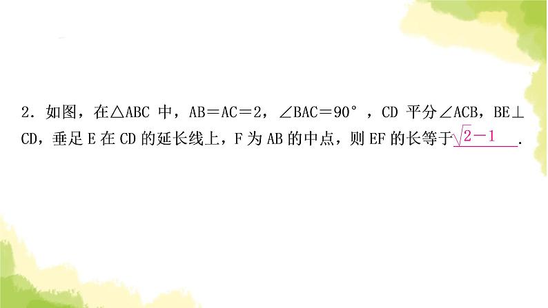 中考数学复习第四章三角形方法技巧突破(三)“角平分线”之五大模型教学课件05