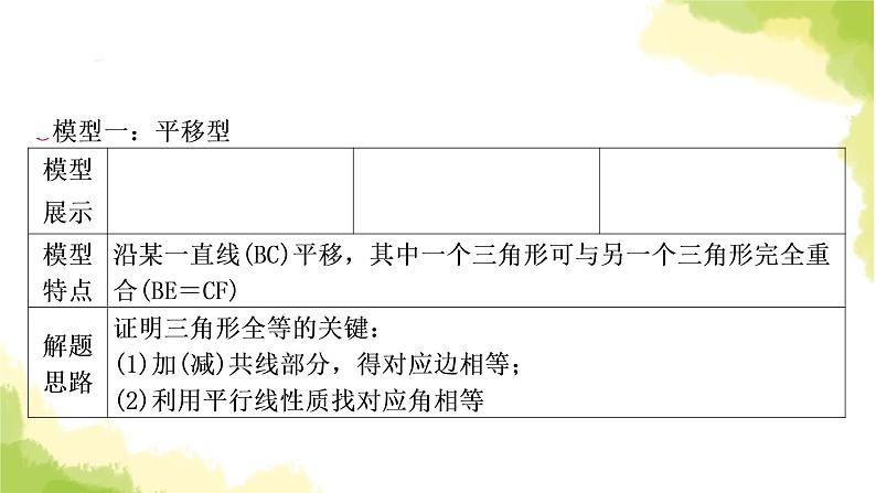 中考数学复习第四章三角形方法技巧突破(四) 全等三角形之六大模型教学课件02