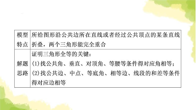 中考数学复习第四章三角形方法技巧突破(四) 全等三角形之六大模型教学课件06